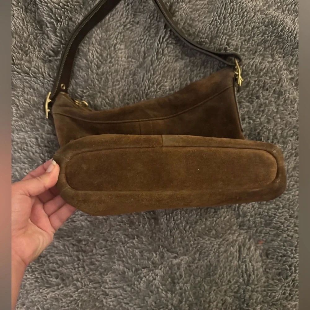 COACH Vintage Legacy Suede Hobo Bag